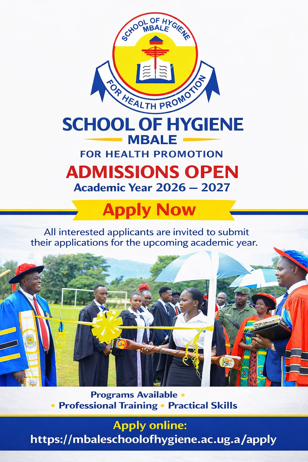 Admissions Open 2026–2027 | School of Hygiene Mbale Uganda - Cover Image